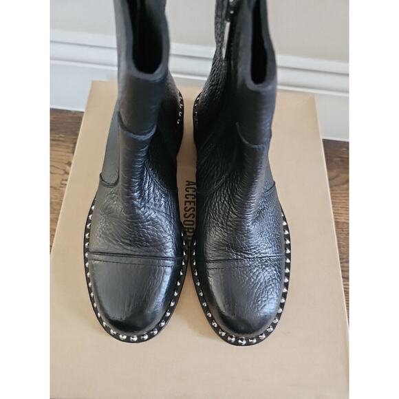 Zadig & Voltaire Empress Clous Round Toe Leather Low-Heel Booties $528, Sz 36 - Picture 5 of 9
